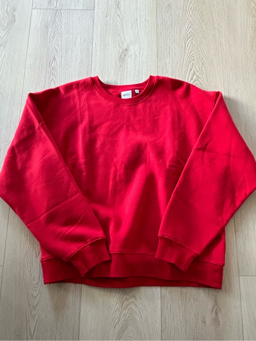 Aritzia Perfect Crew - Flashing Red - XL